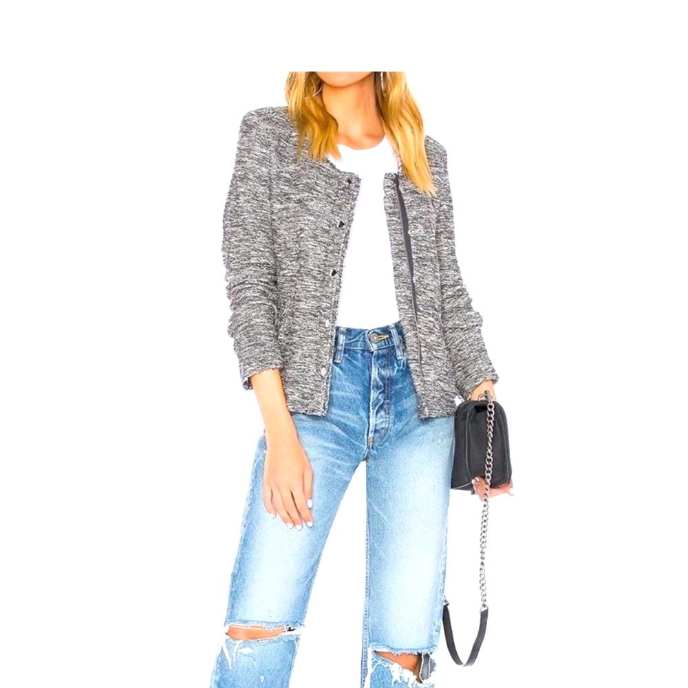 NWT Generation Love Sheena Boucle Jacket with Silver Metallic Thread